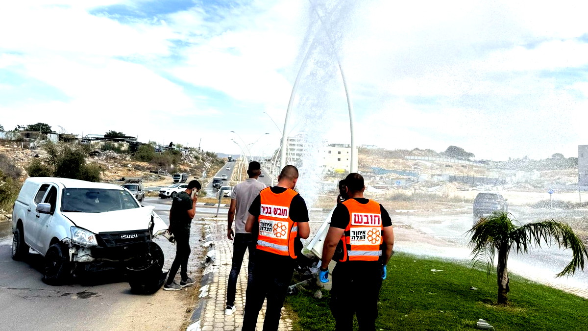 اصابات بحادث طرق في مدينة رهط