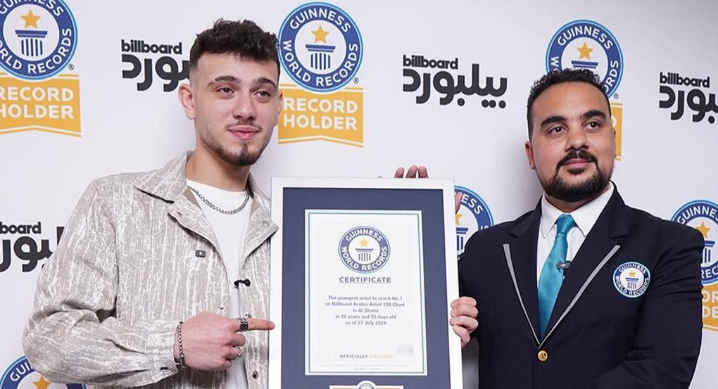 الشامي يدخل موسوعة غينيس كأصغر فنان يتصدر "Billboard Arabia"