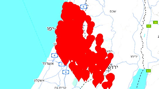صفارات الانذار تدوي في منطقة تل ابيب والمركز والقدس بعد اطلاق صاروخ من اليمن
