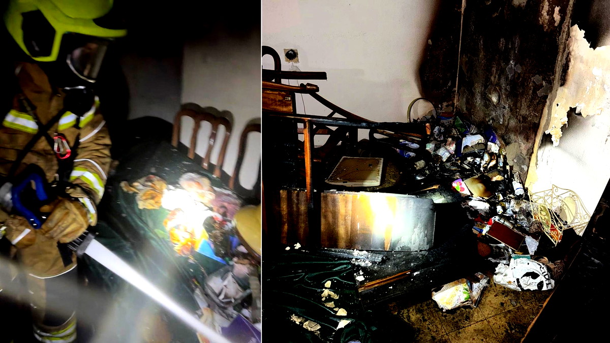 حيفا: رجل وامرأة بحالة متوسطة جرّاء حريق في مبنى سكني