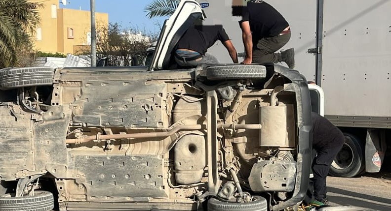 قلنسوة: إصابة امرأة بجروح متوسطة إثر انقلاب سيارة