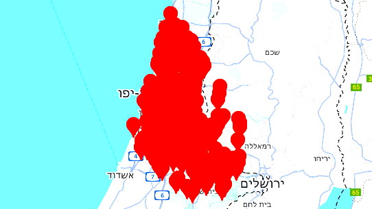 صفارات الانذار تدوي في منطقة تل ابيب بعد اطلاق صاروخ من اليمن