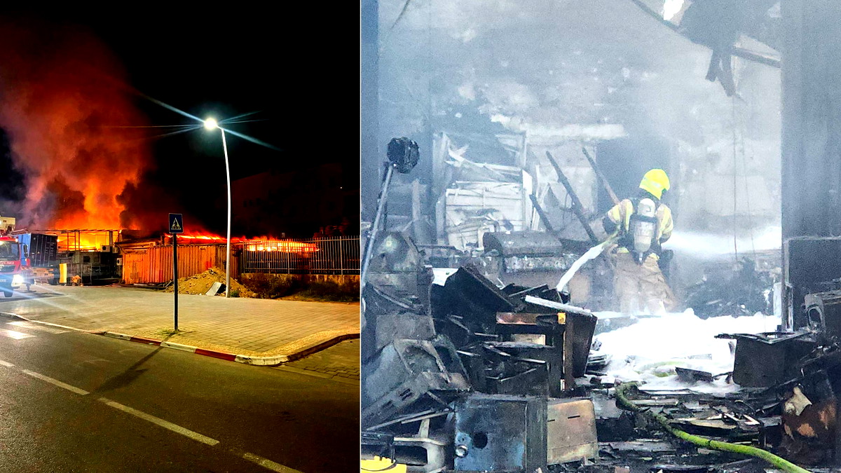 كفار سابا: حريق كبير يلتهم مجمع حوانيت.. 21 طاقم من الإطفاء يسيطرون على النيران دون وقوع إصابات