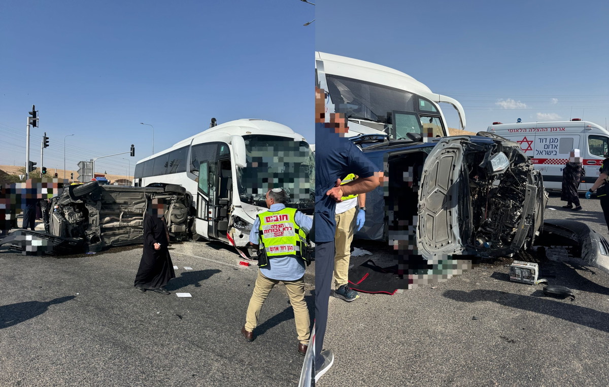 منطقة القدس: عمليات انعاش لرجل وإصابة 12 آخرين بحادث طرق مروّع على شارع 437 قرب مفترق معاليه أدوميم