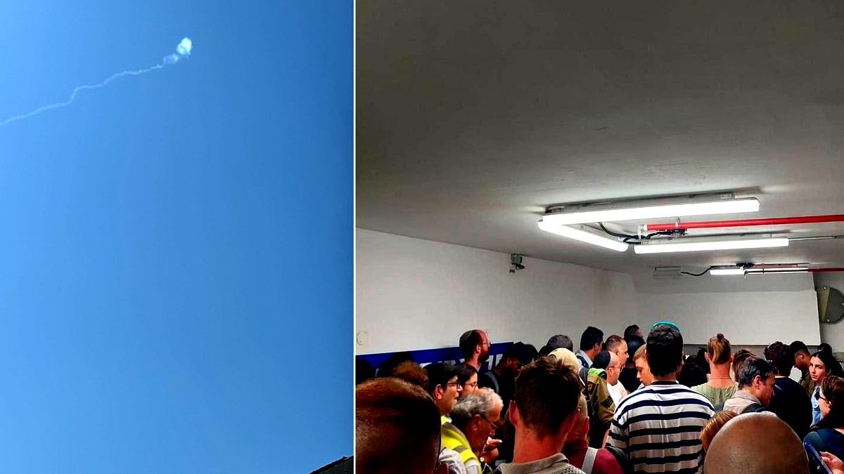 رشقة صاروخية إيرانية تستهدف حيفا وتل أبيب والمركز والشمال بدون اصابات