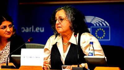 توما- سليمان تشارك في مؤتمر خاص بالبرلمان الأوروبي في بروكسل: غزة تباد على الهواء منذ عامين