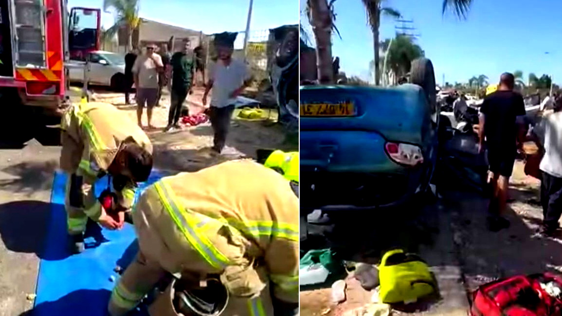 كفر برا: إصابتان خطيرتان وأخرى متوسطة إثر حادث سير بين مركبتين على شارع 5234