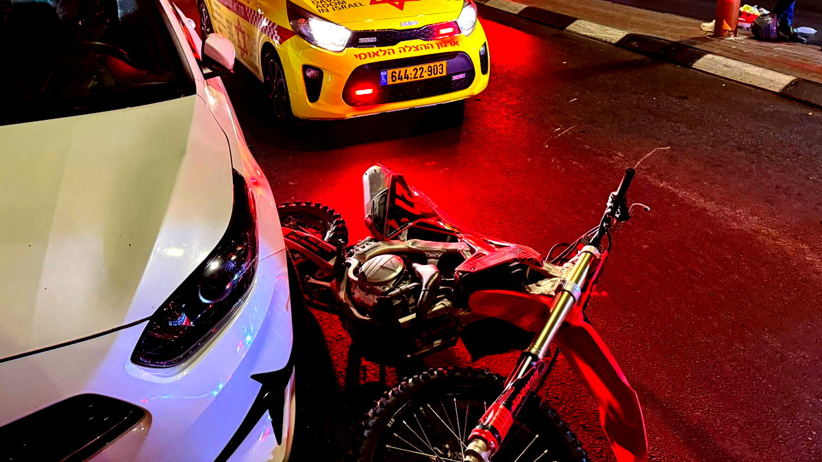 أشدود: إصابة خطيرة لشاب (25 عامًا) إثر انزلاق دراجته النارية