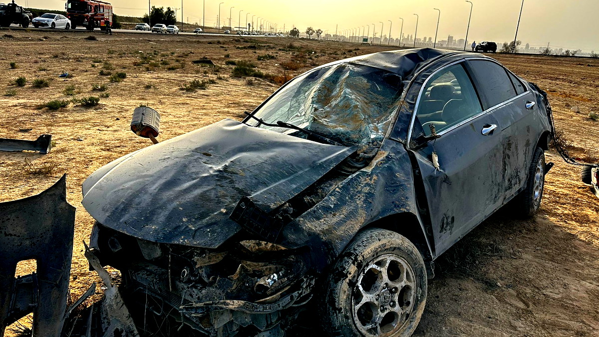 منطقة النقب: إصابة متوسطة لشاب جرّاء انقلاب مركبته على شارع 25 قرب شقيب السلام