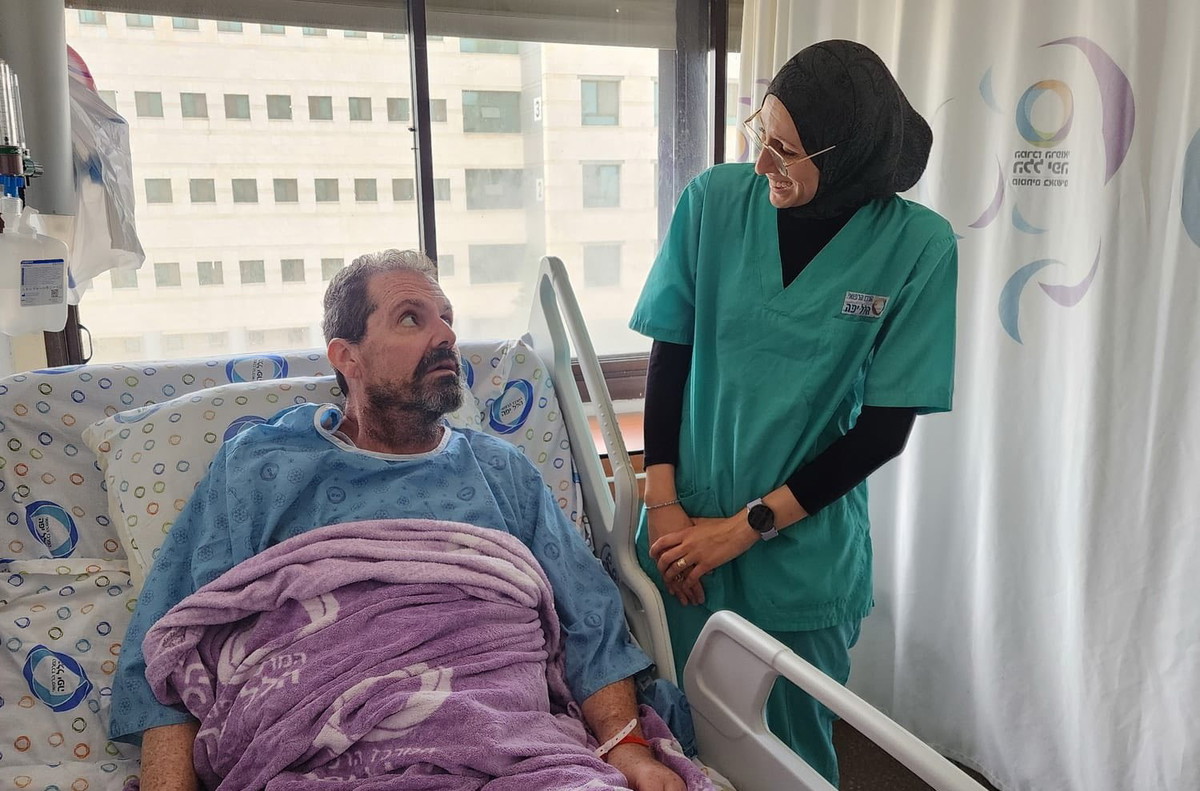الممرضة سجى وتد بدران، من سكان قرية جت تنقذ حياة افي هرشتاين، من سكان مدينة حريش المجاورة