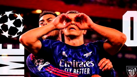 البديل مارتينيلي يسجل بعد 36 ثانية ويهدي أرسنال الفوز على بلباو