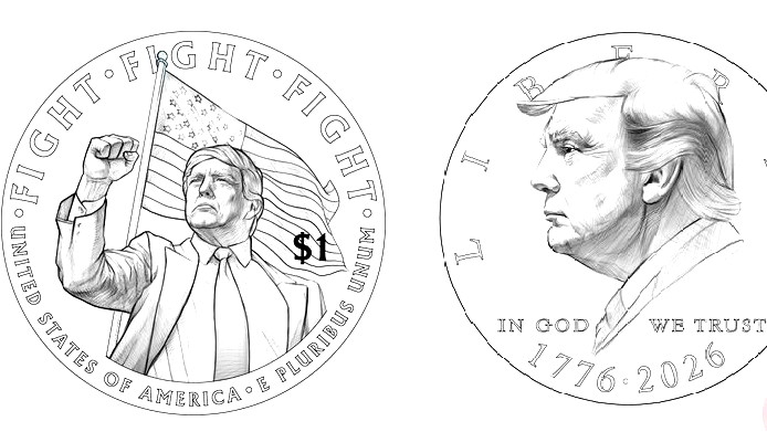 "الخزانة الأميركية" تدرس إصدار عملة معدنية تحمل صورة ترامب