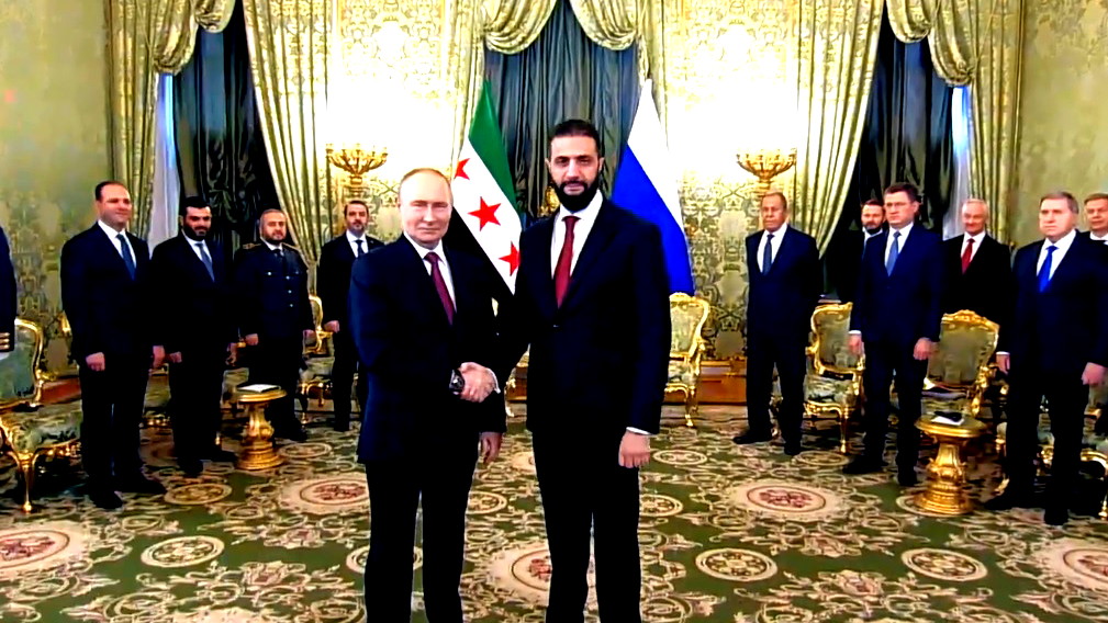 الكرملين: بوتين ناقش مع الشرع مسألة القواعد الروسية في سوريا وليس لدينا ما نقوله عن الأسد