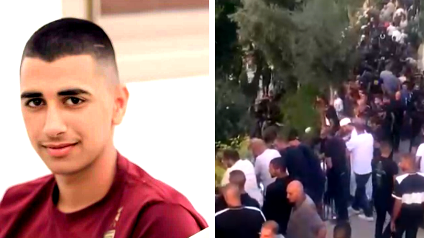 تشييع الطالب محمد مرزوق (17 عاما) من عرعرة ضحية جريمة القتل داخل مدرسة في كفرقرع