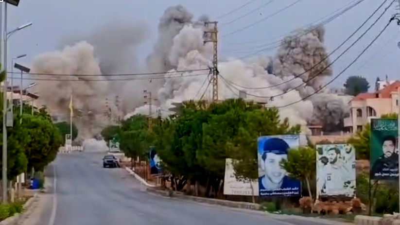 الجيش الاسرائيلي يشن هجوما عنيفا على جنوب لبنان