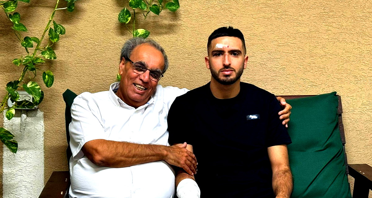 سخنين: زيارات تضامنية للشاب محمد أبو ريا بعد الاعتداء عليه من قبل جماهير مكابي حيفا