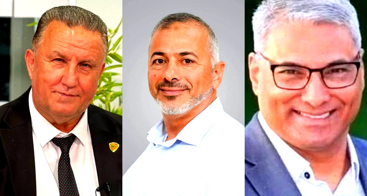 مرشحو رئاسة المتابعة علي زيدان وعطا أبو مديغم وسائد عيسى يلوحون بالانسحاب خلال مؤتمر صحفي في كفرقاسم 