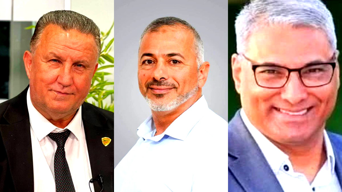 مرشحو رئاسة المتابعة علي زيدان وعطا أبو مديغم وسائد عيسى يلوحون بالانسحاب خلال مؤتمر صحفي في كفرقاسم