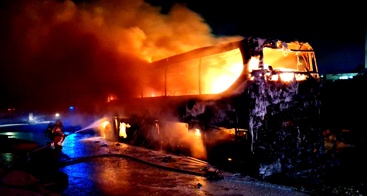 اندلاع حرائق في أربع حافلات بمناطق مختلفة في شفاعمرو