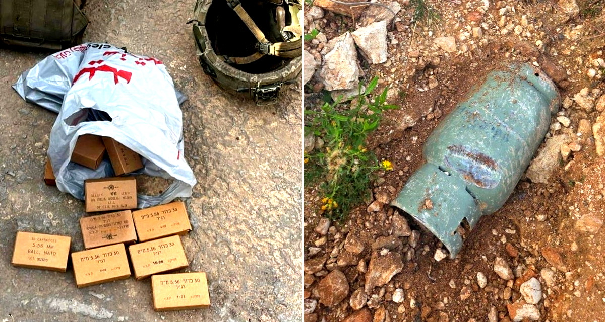 الجيش الإسرائيلي يعلن العثور على عبوات ناسفة ووسائل قتالية خلال عمليات في جنين