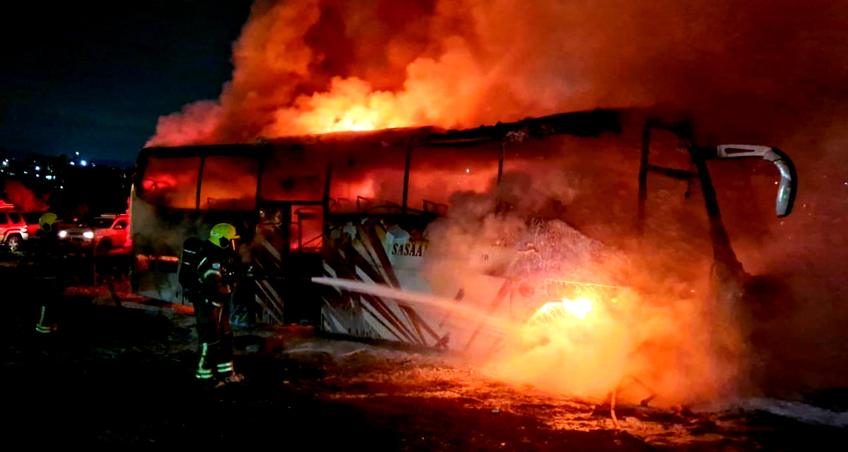 اندلاع حريق بحافلة في شفاعمرو دون إصابات