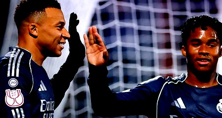 ثنائية مبابي تقود ريال مدريد لثمن نهائي كأس الملك على حساب تالافيرا 