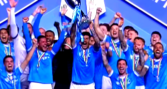  فريق نابولي يتوّج بلقب النسخة الـ38 من كأس السوبر الإيطالي بعد فوزه على بولونيا بهدفين بدون مقابل