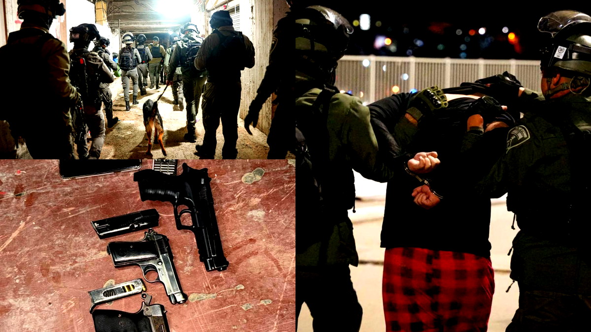 عقب حملة واسعة في القدس: اعتقال ثمانية أشخاص بشبهة حيازة كمية كبيرة من السّلاح والمخدّرات الخطيرة