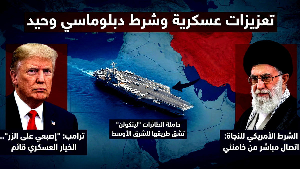 ترامب يؤجل الهجوم على إيران مؤقتاً.. وحاملة الطائرات "لينكولن" تشق طريقها للشرق الأوسط