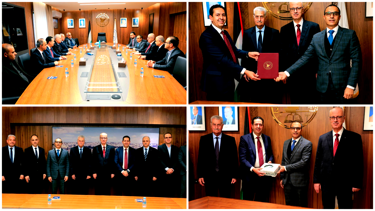 وفد من جامعة فلسطين الأهلية يزور جامعة النجاح الوطنية ويوقّع اتفاقية تعاون أكاديمي مشترك