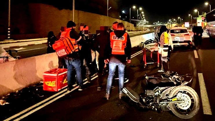 شارع 60 (طريق الأنفاق): إصابة سائق دراجة نارية في حادث باتجاه الناصرة