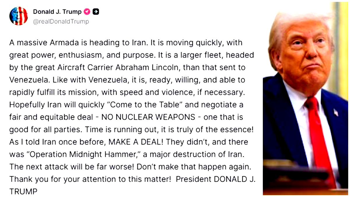 ترامب يهدد إيران: الوقت ينفد، والهجوم القادم سيكون أشدّ