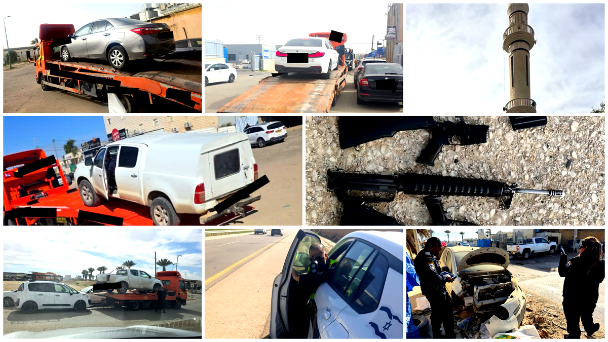 (فيديو) - حملة واسعة للشرطة في منطقة الجنوب - ضبط أسلحة وذخيرة ومصادرة سيارات واعتقال مشتبهين 