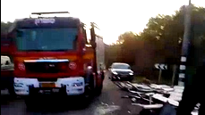 إصابات متفاوتة إثر حادث طرق على شارع ام الريحان بالقرب من ام الفحم