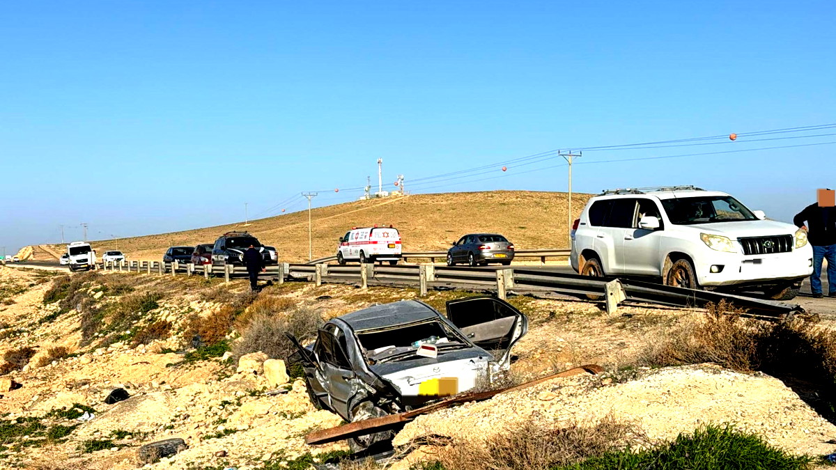 شاب (30 عامًا) بحالة خطيرة من جرّاء حادث طرق وقع بين مركبتين على شارع 80 بالقرب من عرعرة النقب