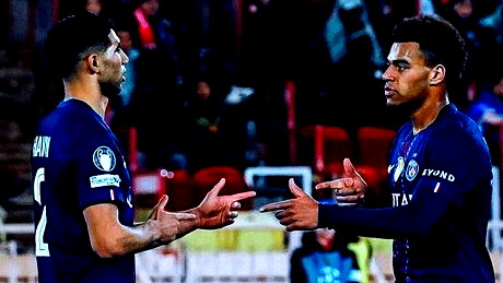 حكيمي ودوي يقودان ريمونتادا باريس أمام موناكو بدوري الأبطال