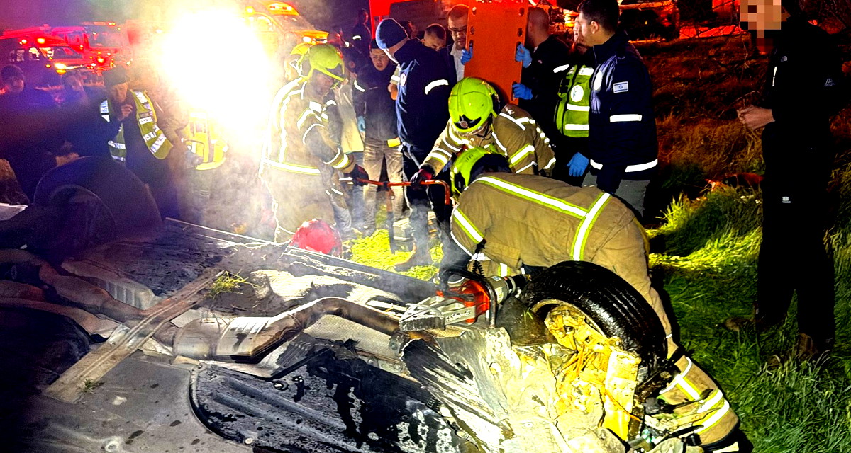 شارع 6: مصرع شابين وإصابة اثنين آخرين بجراح خطيرة إثر انقلاب سيارة قرب الطيبة