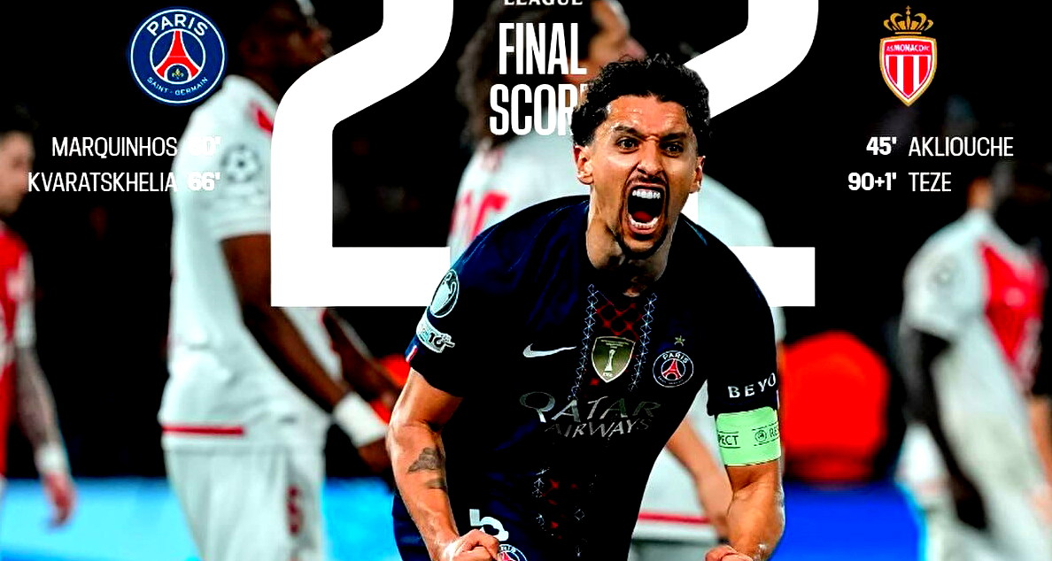 باريس سان جيرمان يزيح موناكو ويواصل الدفاع عن لقب دوري الأبطال 