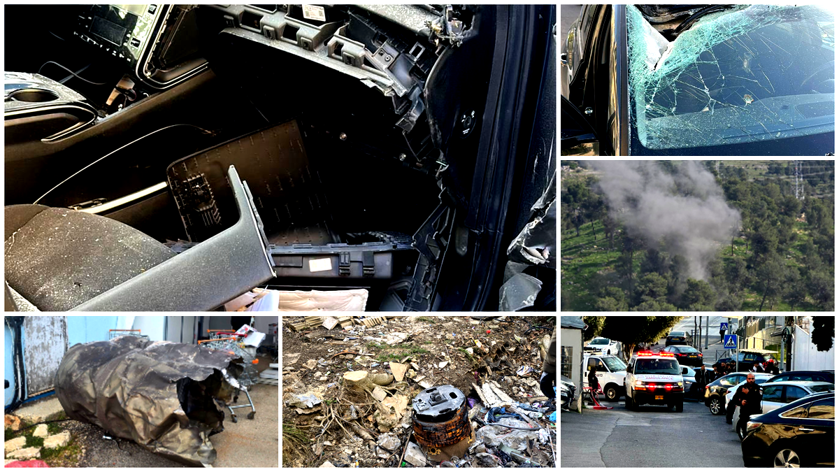  سقوط شظايا صاروخ في منطقة ابو غوش قضاء القدس 