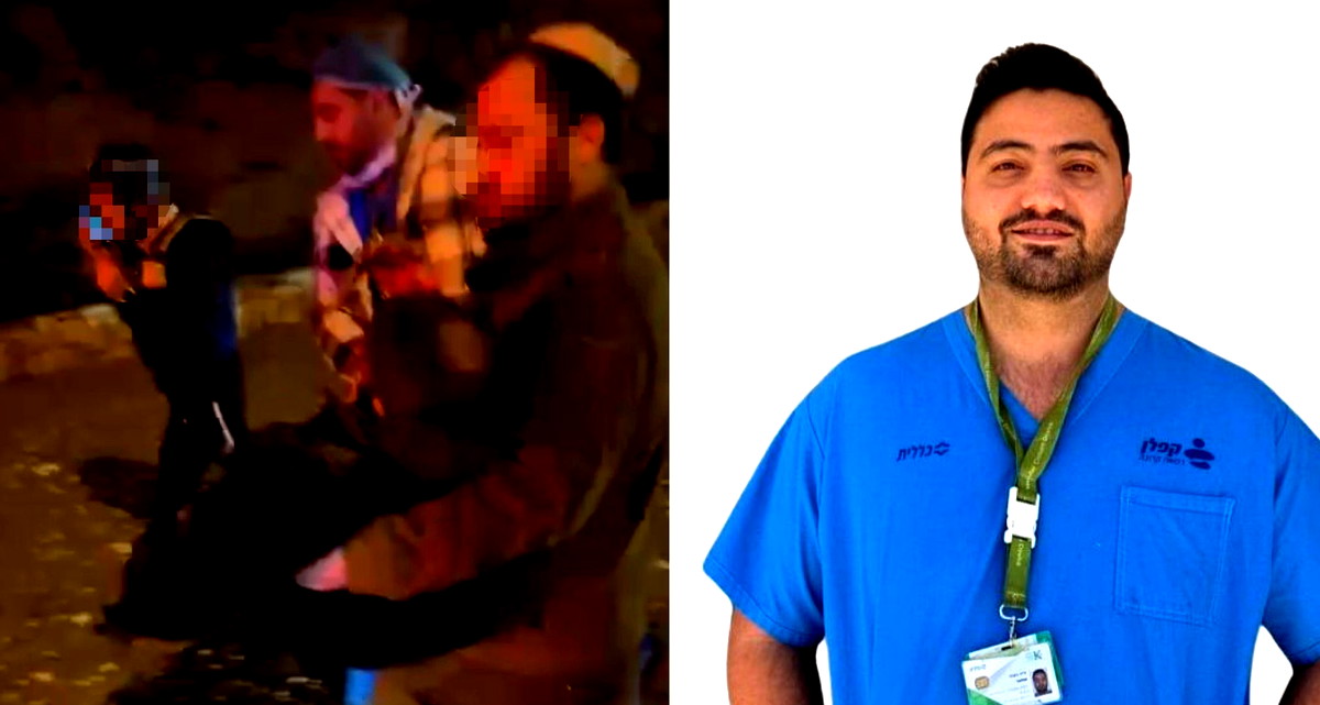 د. جورج عصفور، ينقذ مصابين بعد سقوط صاروخ في القدس