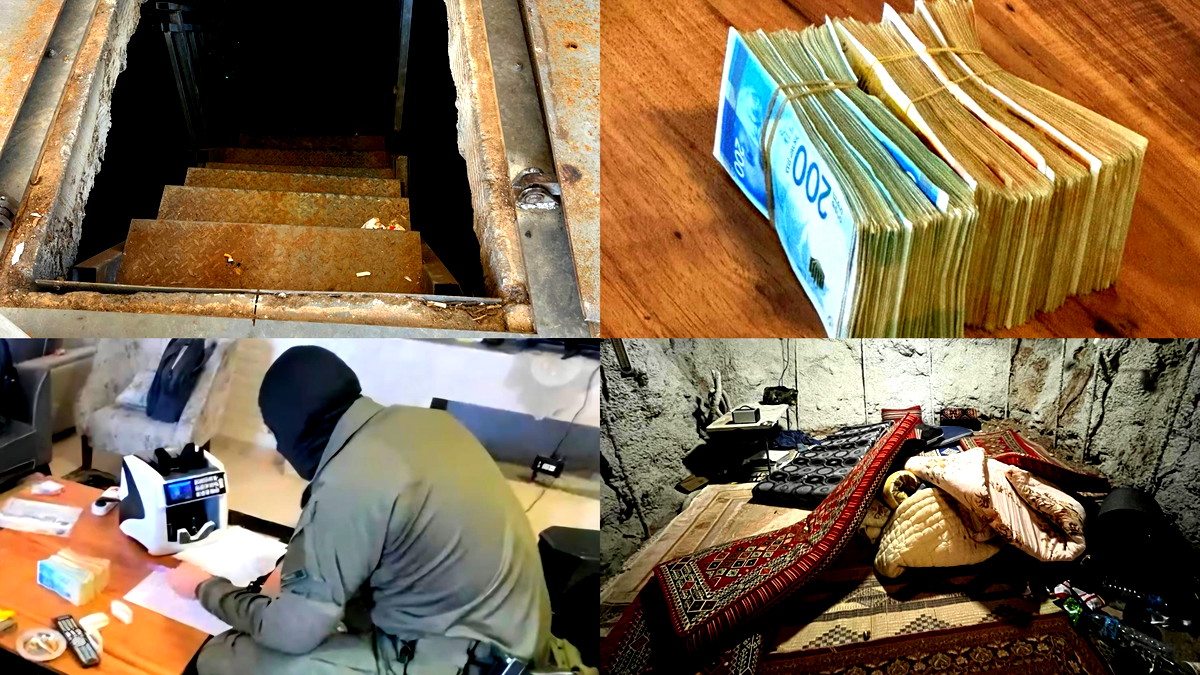 شفاعمرو: ضبط أكثر من نصف مليون والعثور على نفق سري داخل منزل واعتقال أربعة مشتبهين بتهمة الابتزاز