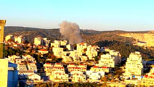 سقوط شظايا صاروخية في منطقة القدس دون إصابات