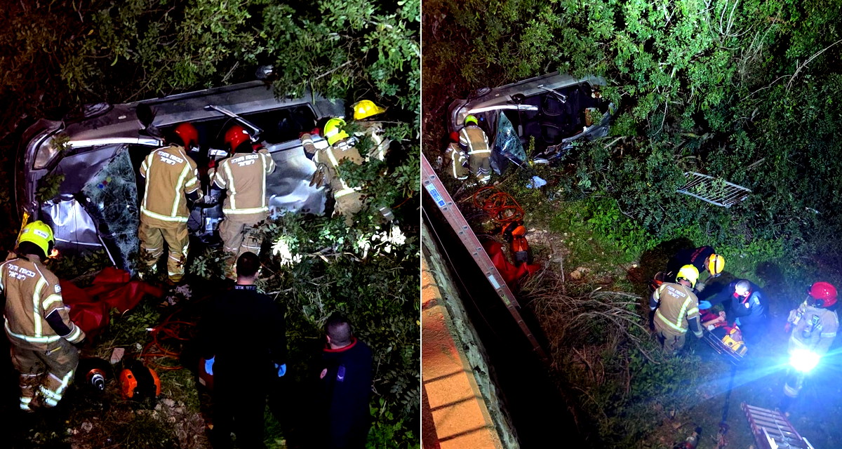 نيشر: تخليص رجل إثر انقلاب مركبته.. إصابته خطيرة