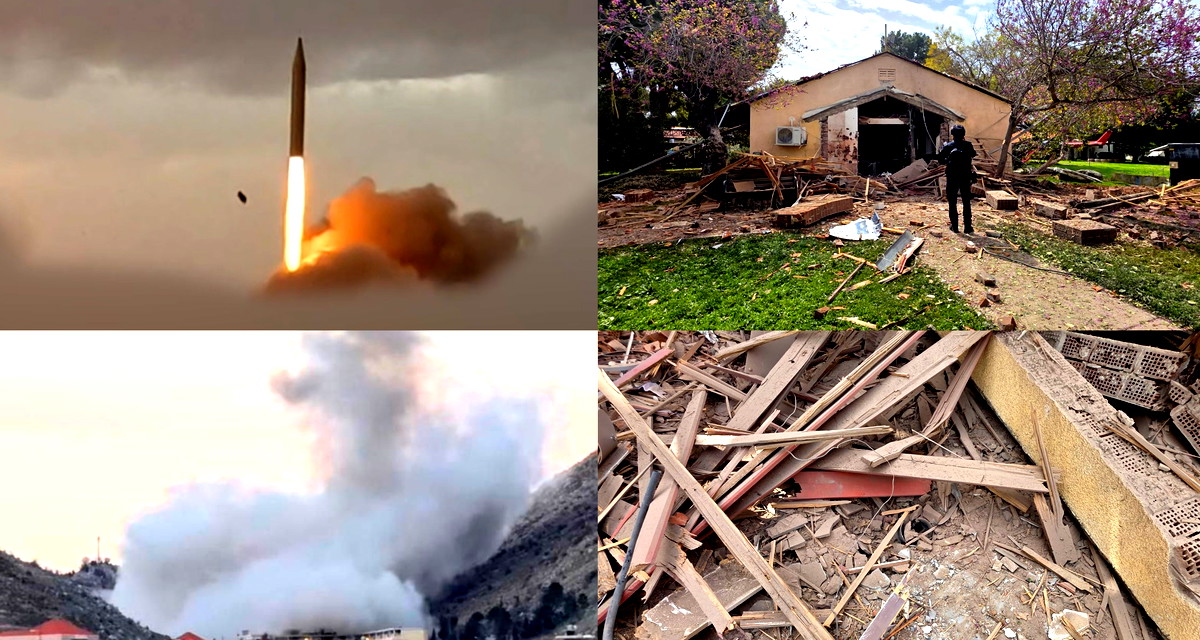 رشقات صواريخ متبادلة وصفارات إنذار في أنحاء البلاد وإلحاق أضرار بمبنى للمسنين بالجليل الغربي