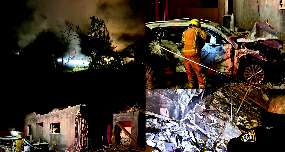 ليلة صعبة في الزرازير: عشرات المصابين وأضرار واسعة بالممتلكات بعد سقوط صاروخ وتدمير إسطبل خيول بالكامل