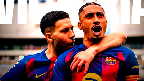 ثلاثية رافينيا تقود برشلونة لسحق إشبيلية وكانسيلو يهز الشباك