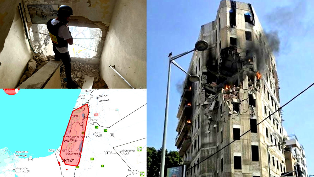 رشقات صاروخية إيرانية متتالية: سقوط شظايا في المركز وإصابات متفاوتة بينها طفلة بحالة حرجة