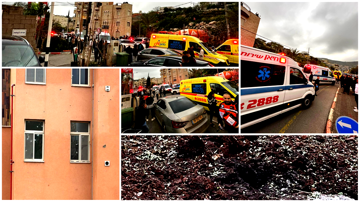 إصابات جراء سقوط شظايا صاروخ أطلق من لبنان وسقط قرب البيوت في البعنة - دير الأسد بالشمال