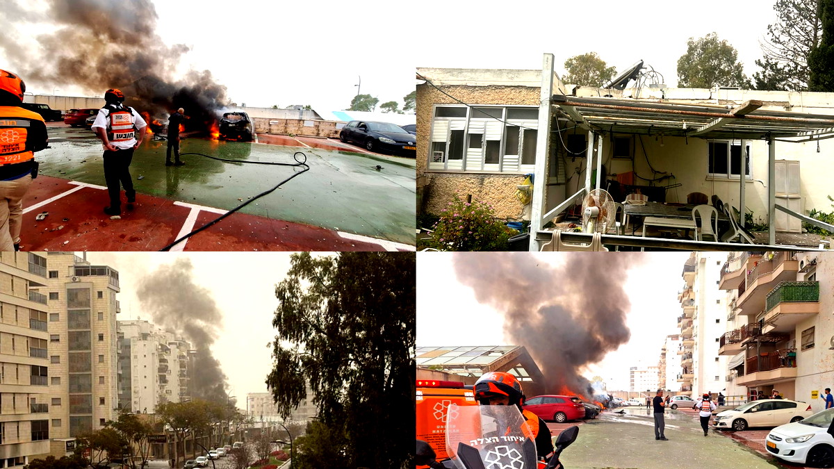 سقوط شظايا صاروخية في منطقة الكريوت واندلاع حرائق وإصابة مُسنّ