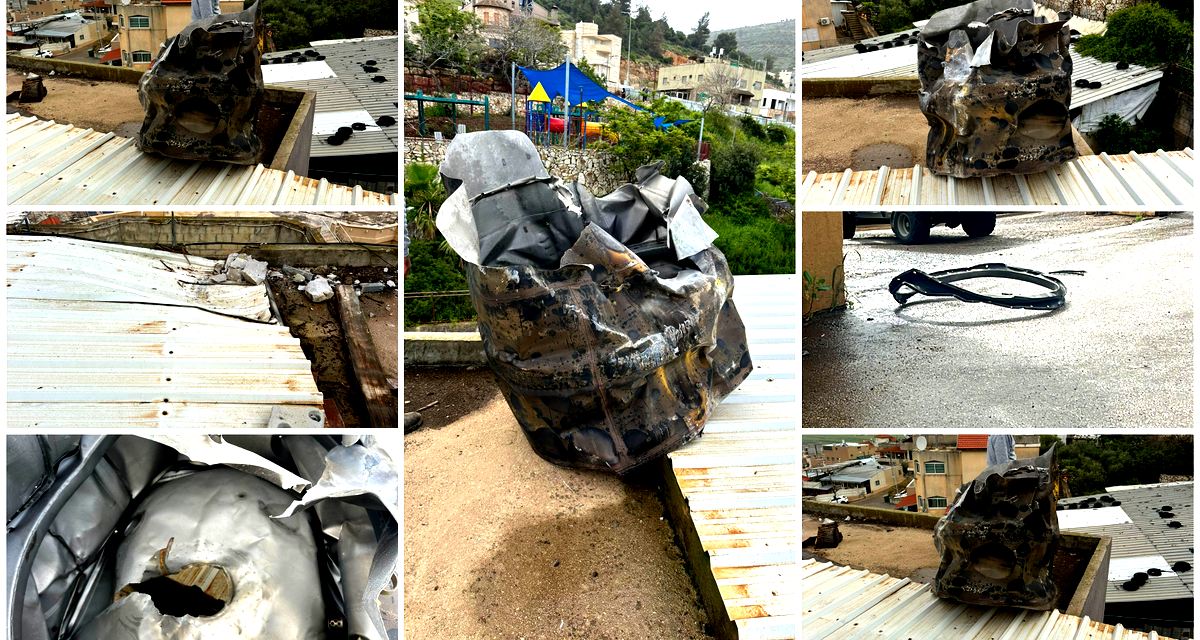 سقوط شظايا صواريخ ايرانية في البعينة نجيدات  دون اصابات  